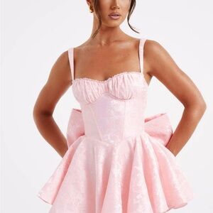 Babyboo Pink Playsuit Removable Bow
